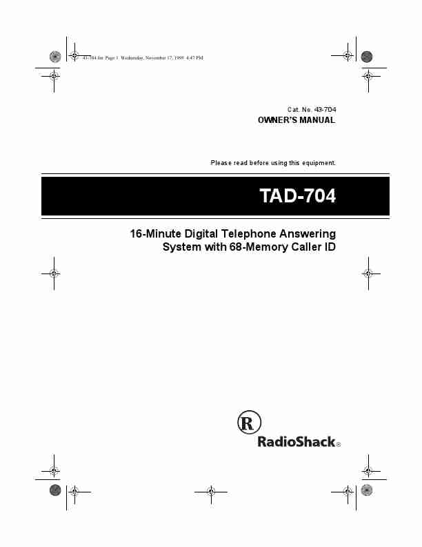 Radio Shack Answering Machine TAD-704-page_pdf